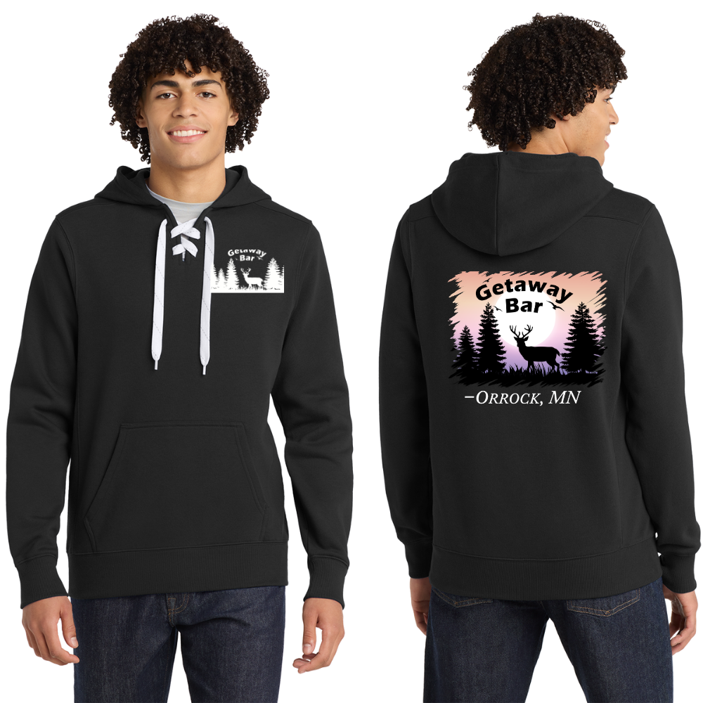 Getaway Bar Lace Up Hoodie